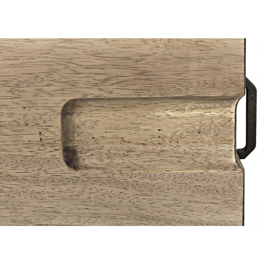 David 32.5 X 32 inch Washed Walnut Side Table