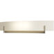 Axis 2 Light 28 inch Soft Gold Sconce Wall Light in Opal, Large