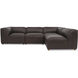 Form XQ Espresso Brown Leather Modular Sectional, Signature