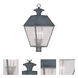 Mansfield 4 Light 28 inch Charcoal Outdoor Post Top Lantern