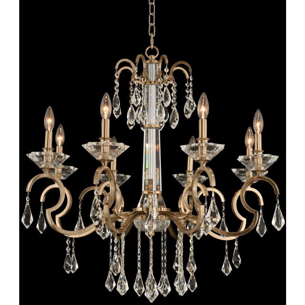 Valencia 8 Light 32 inch Brushed Champagne Gold Chandelier Ceiling Light