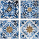 Anita White/Indigo Wall DTcor, Set of 4