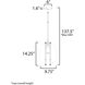 Interval LED 9.75 inch Satin Brass Single Pendant Ceiling Light
