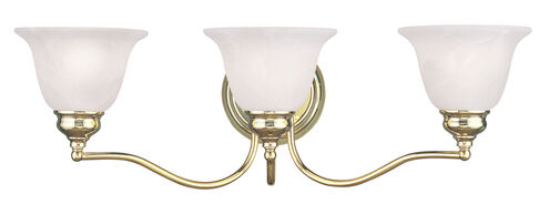 Essex 3 Light 24 inch Polished Brass Bath Vanity Wall Light