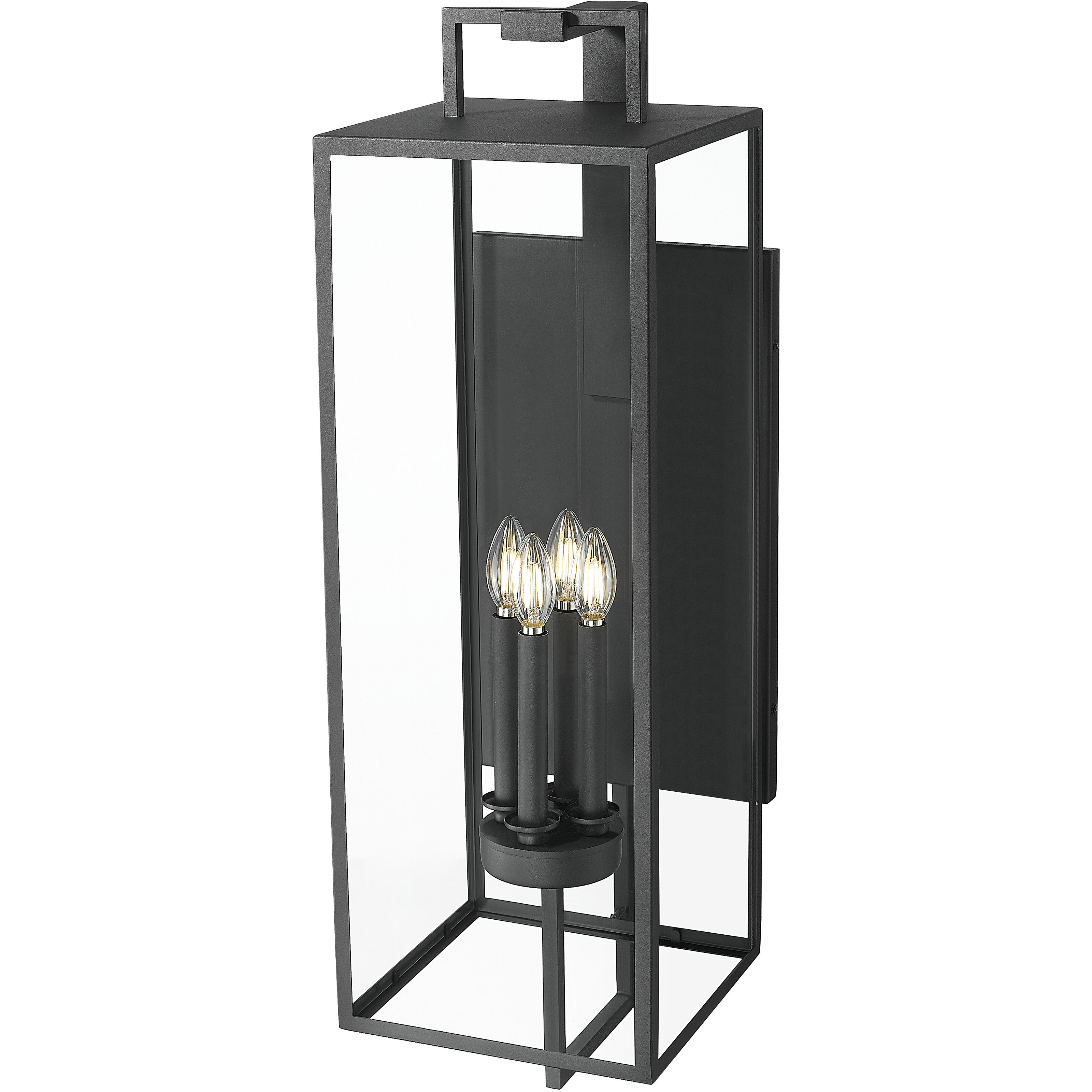 Lamont 4 Light 34 inch Textured Black Outdoor Wall Sconce