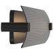 Neoness LED 34.25 inch Matte Black Outdoor Wall Sconce in Smoke