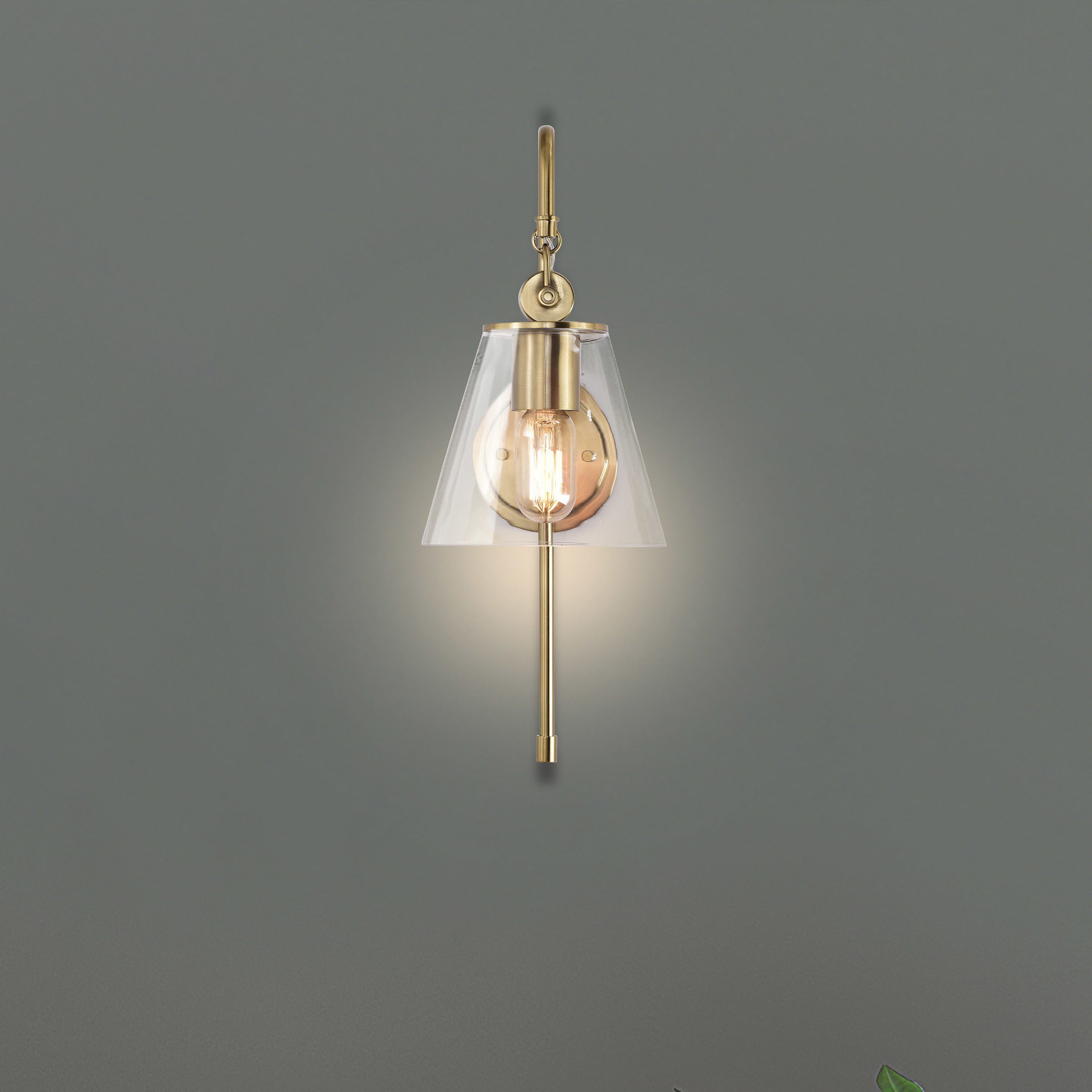 Dover 1 Light 7 inch Vintage Brass Bathroom Vanity Lights Wall Light