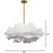 Zinnia 4 Light 36 inch Antique Brass Chandelier Ceiling Light in Large, Large, Inline