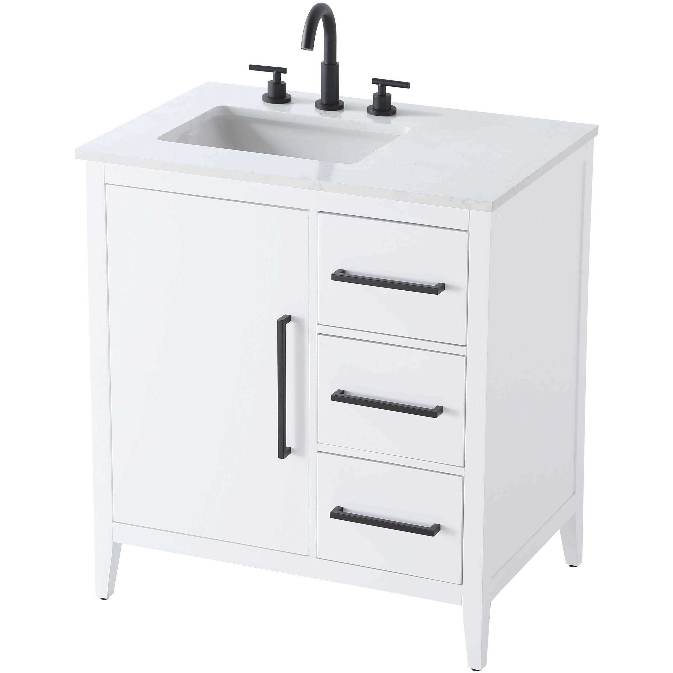 Millie 32 X 35 inch White Bathroom Vanity Cabinet