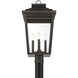 Great Outdoors Irvington Manor 4 Light 24.25 inch Chelesa Bronze Outdoor Post Mount in Incandescent, Clear Glass, Large