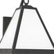 Glacier 2 Light 16.75 inch Black Charcoal Outdoor Sconce in White