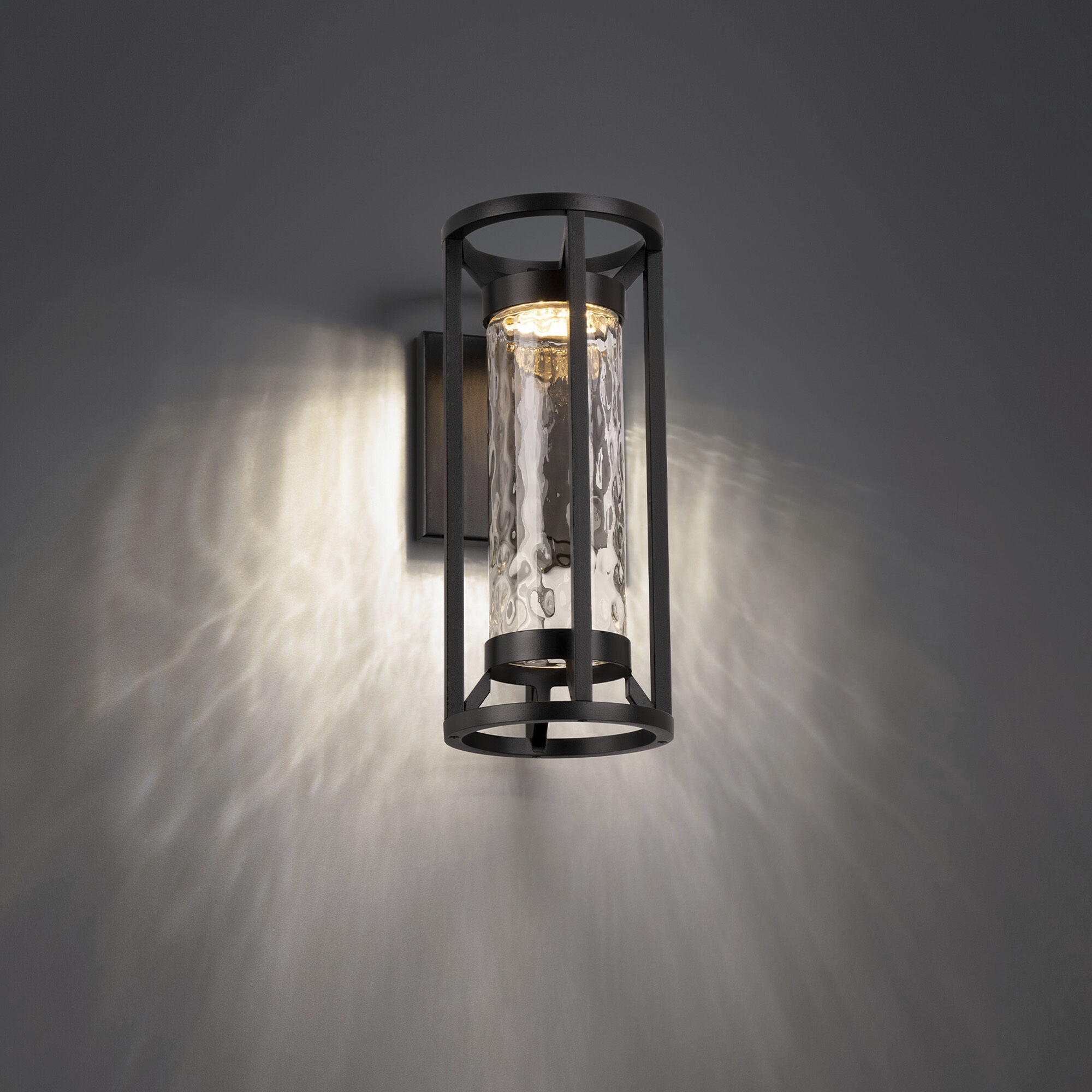 Roslyn LED 14 inch Black Outdoor Wall Light, dweLED