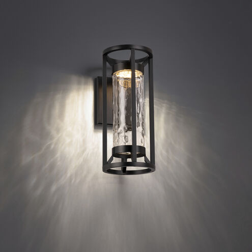 Roslyn LED 14 inch Black Outdoor Wall Light, dweLED