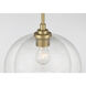 Glint 1 Light 12 inch Legacy Brass Convertible Semi Flush/Pendant Ceiling Light