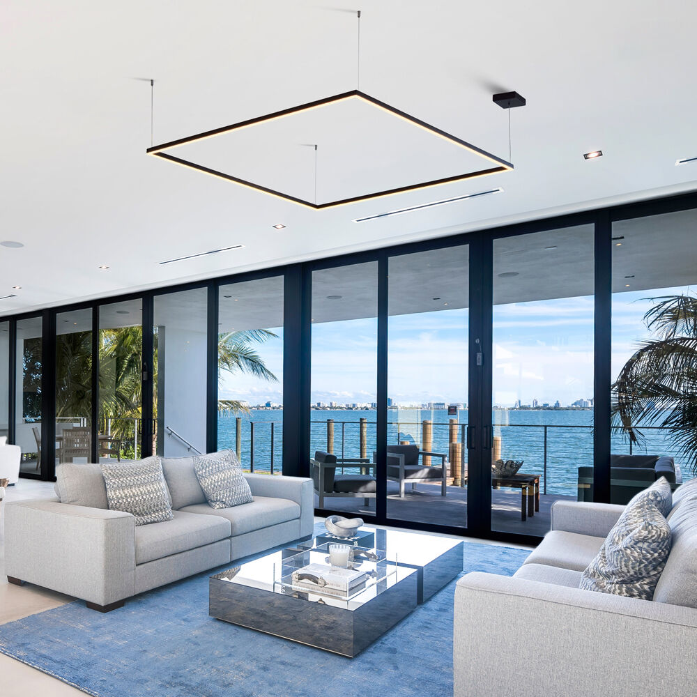 Atria 51.25 inch Black Chandelier Ceiling Light