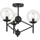 Auresa 3 Light 20 inch Coal Semi Flush Mount Ceiling Light