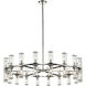 Revolve 36 Light 48.13 inch Clear Glass and Polished Nickel Chandelier Ceiling Light