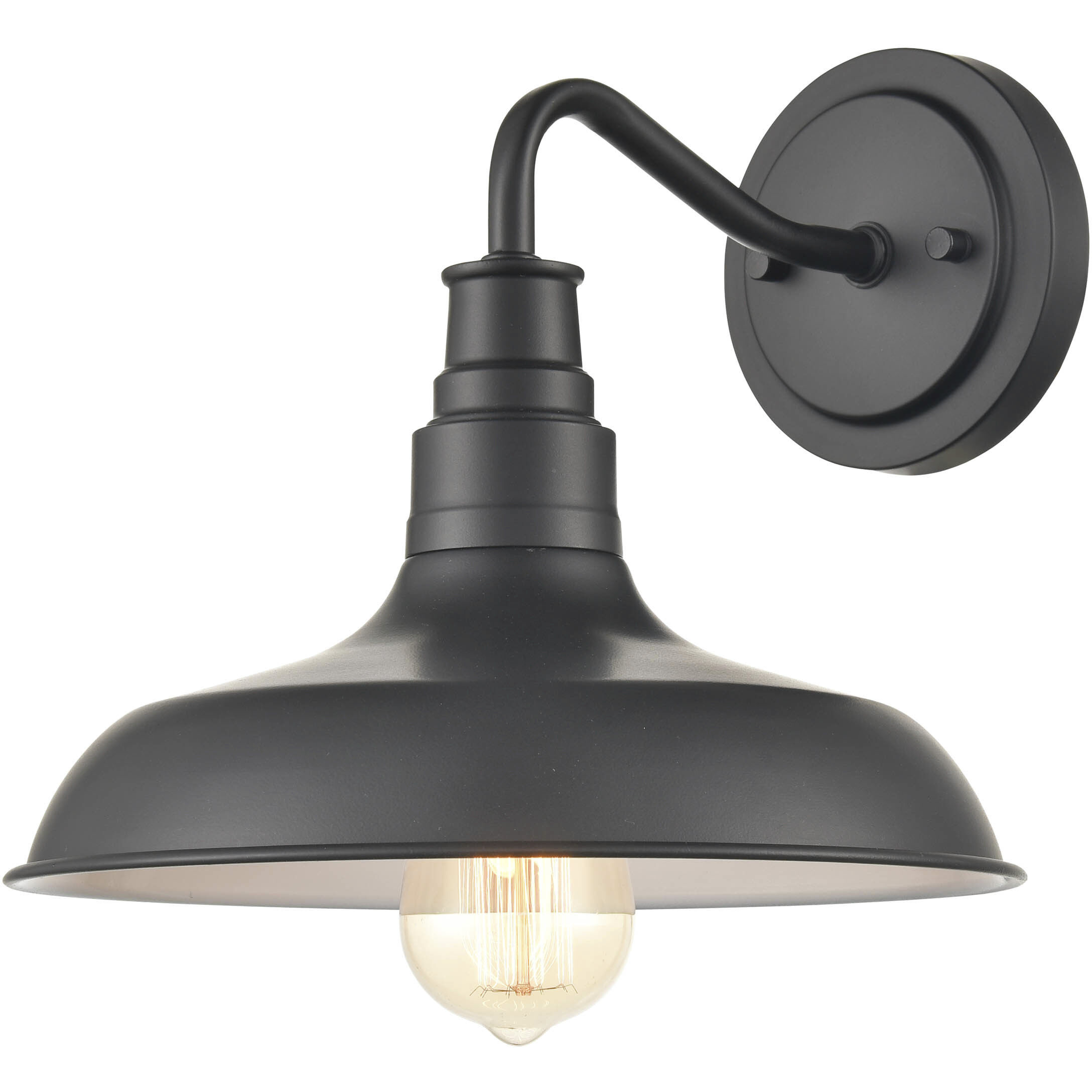 Milltown 1 Light 10.25 inch Powder Coated Black Outdoor Wall Sconce