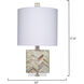 Garbo 17.5 inch 60 watt Mixed Blue and White and Light Red Mother of Pearl Table Lamp Portable Light