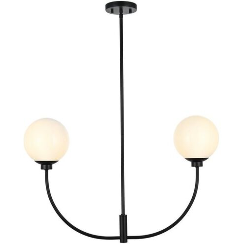Nyomi 2 Light 30 inch Black Chandelier Ceiling Light