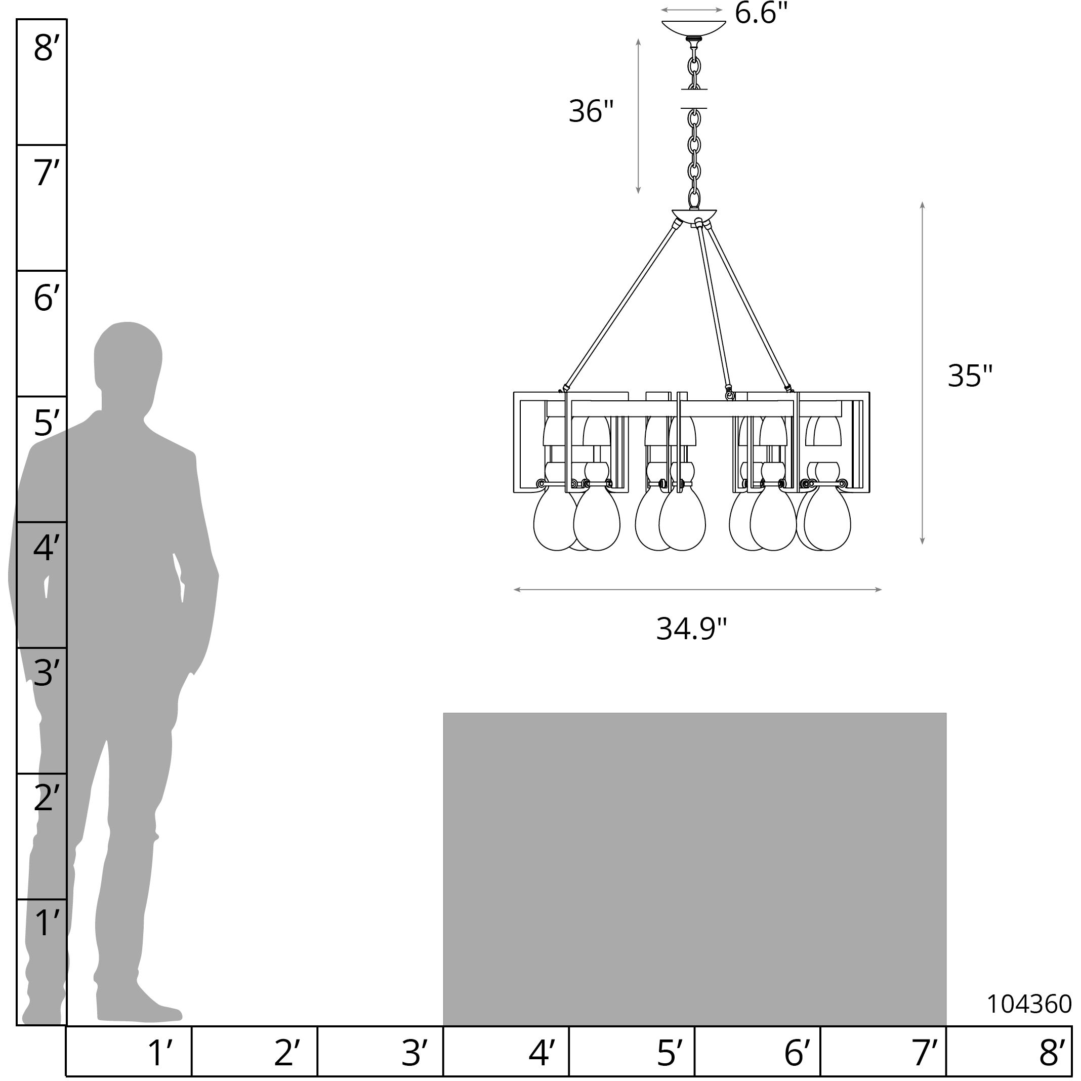 Apothecary 9 Light 34.9 inch Modern Brass Chandelier Ceiling Light, Circular