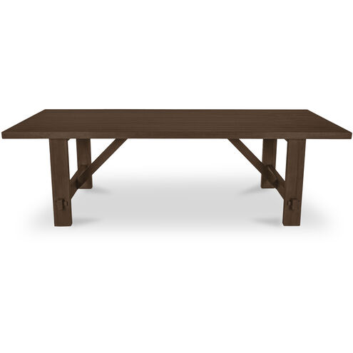 Esmond 97.99 X 42.01 inch Brown Outdoor Dining Table