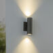 Nordic LED 8 inch Black Exterior Wall Light