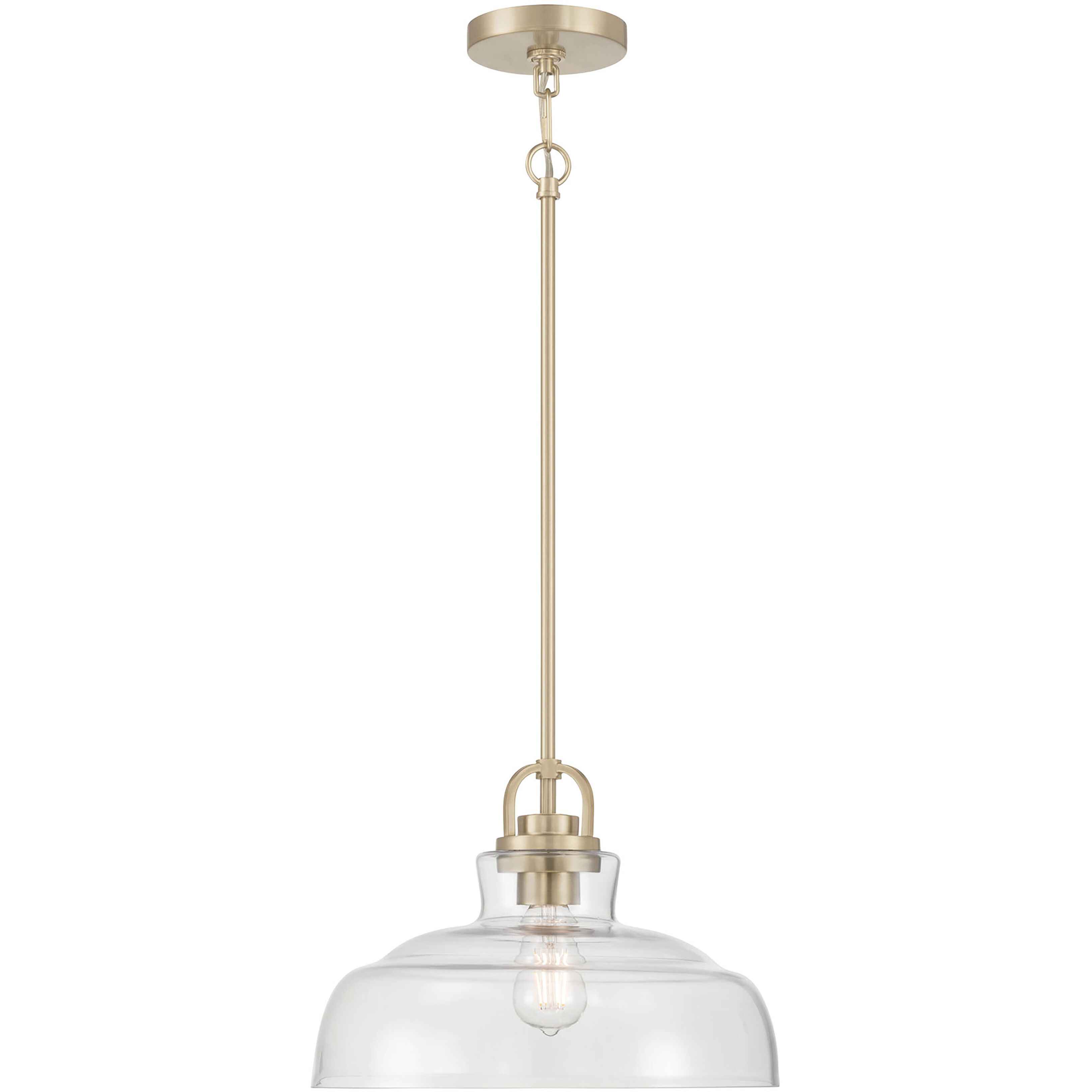 Clarien 1 Light 14 inch Modern Gold Pendant Ceiling Light