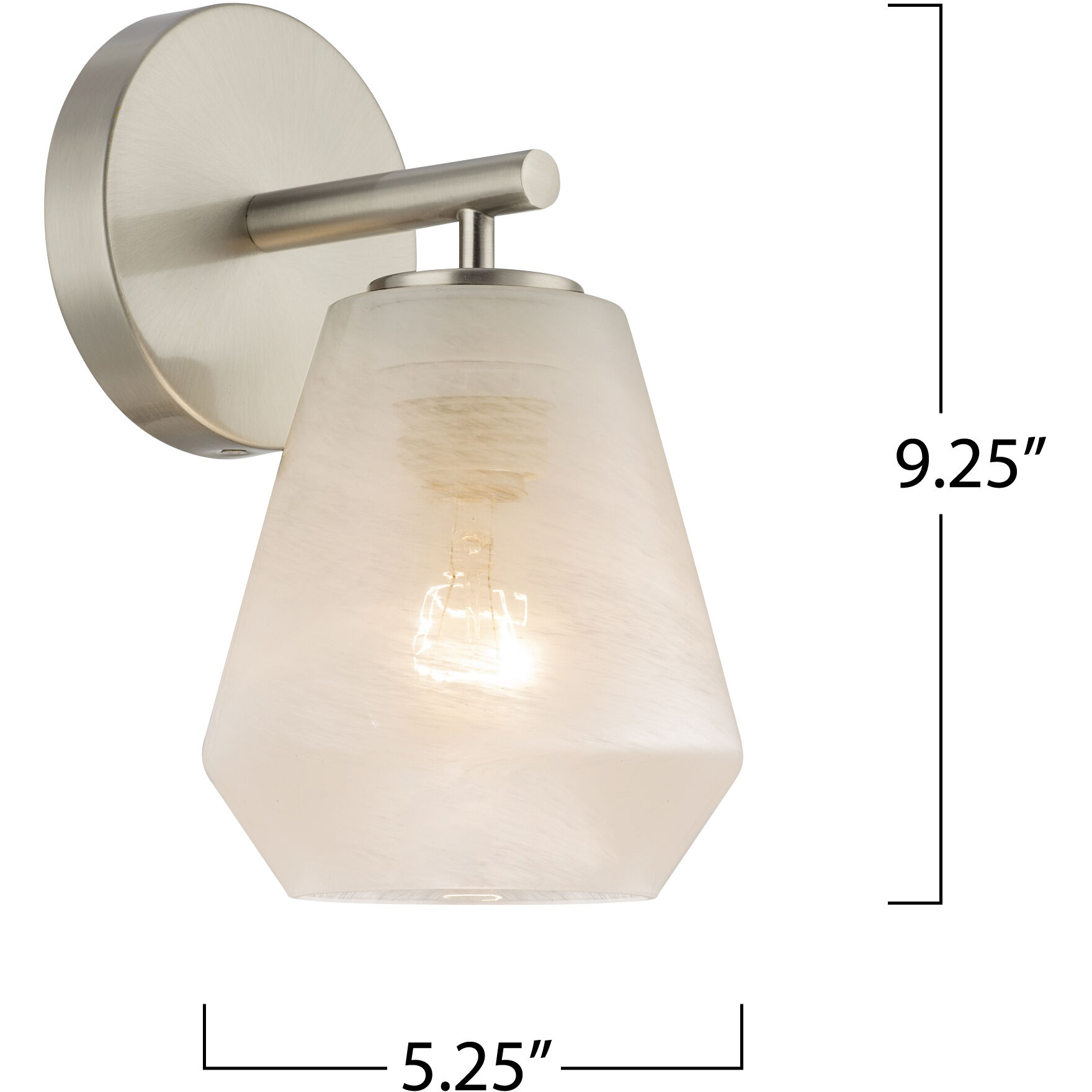 Brooke Wall Sconce Wall Light in Brushed Nickel