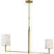 TOB by Thomas O'Brien Danica 2 Light 50 inch Burnished Brass Linear Chandelier Ceiling Light