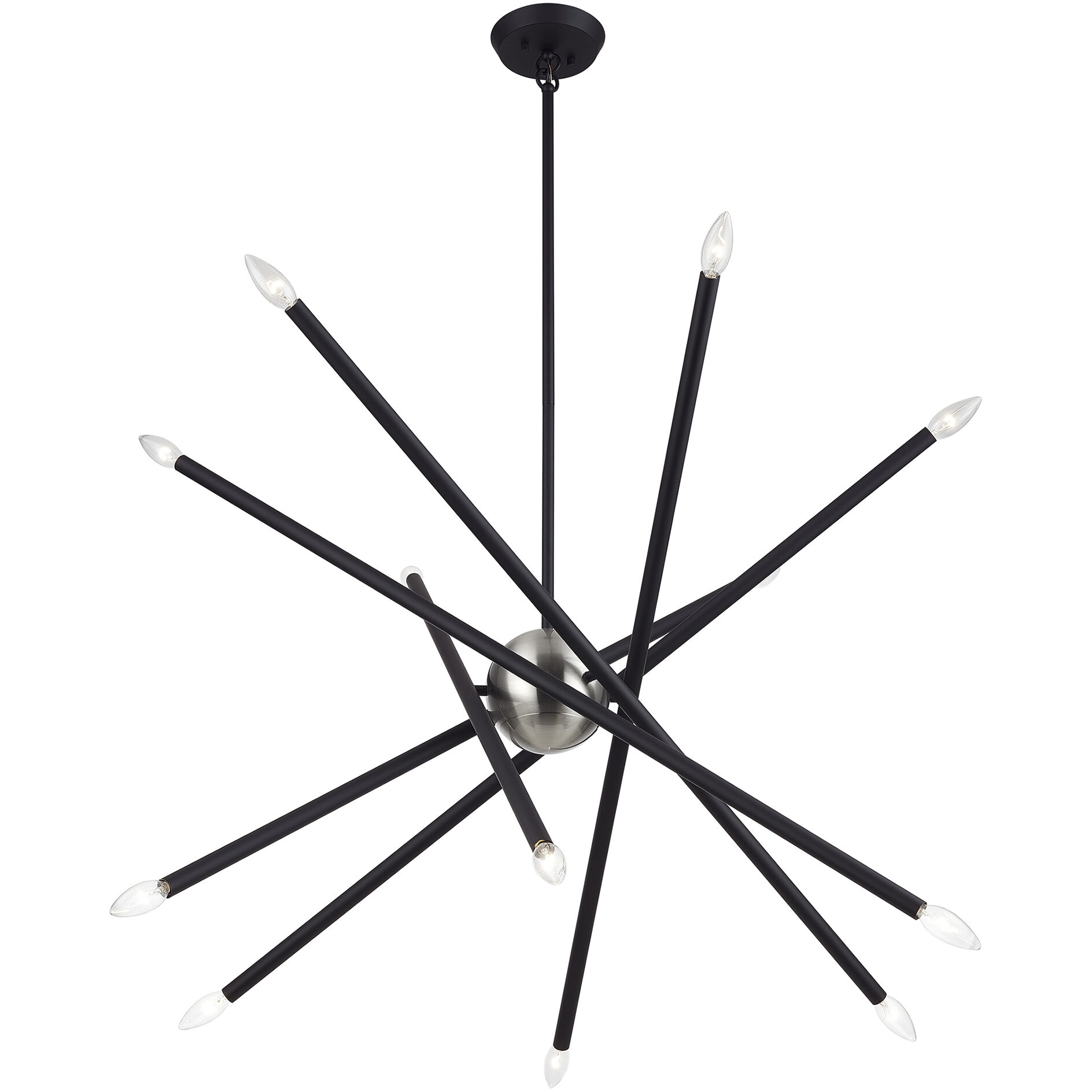 Soho 12 Light 36 inch Black Chandelier Ceiling Light