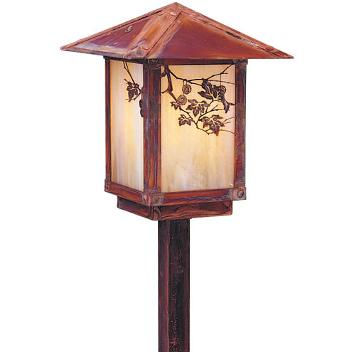 Evergreen 120V 60 watt Verdigris Patina Landscape Light in White Opalescent, T-Bar Overlay