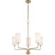 Charlotte 5 Light 27 inch Aged Brass Chandelier Ceiling Light