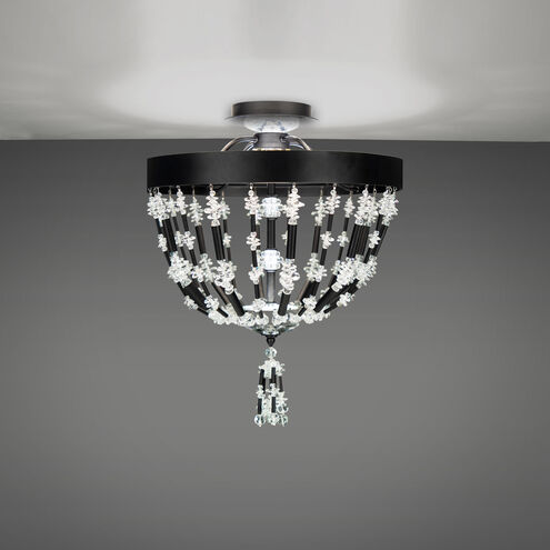 Bali LED 16 inch Black Semi-Flush Mount Ceiling Light, Schonbek Signature