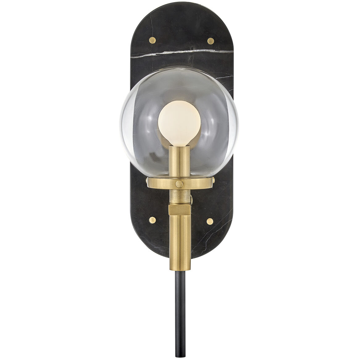 Lisa McDennon Gilda 1 Light 5.5 inch Black with Heritage Brass Indoor Wall Sconce Wall Light