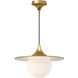 Alora Mood Fuji 1 Light 15.75 inch Brushed Gold Pendant Ceiling Light