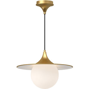 Alora Mood Fuji 1 Light 15.75 inch Brushed Gold Pendant Ceiling Light