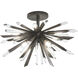 Elsa 8 Light 23 inch Midnight Graphite Semi-Flush Ceiling Light