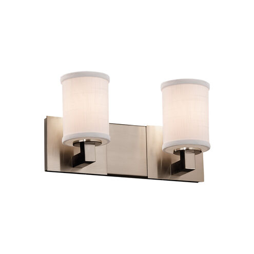 Textile 15 inch Polished Chrome Bath Bar Wall Light