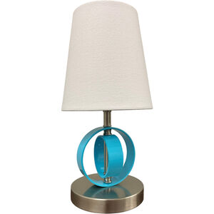 Bryson 12.5 inch 40.00 watt Satin Nickel and Azure Table Lamp Portable Light