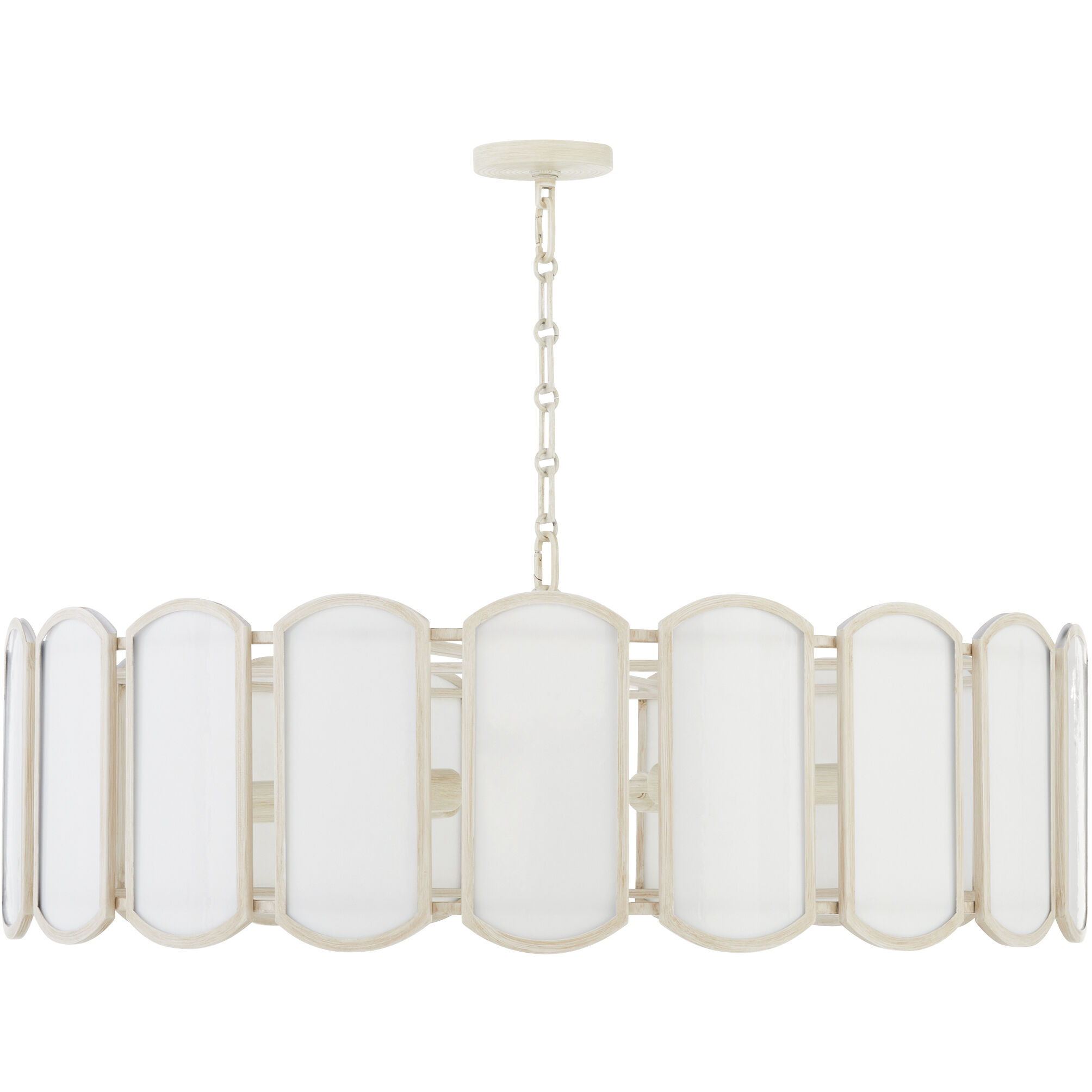 Belleview 8 Light 38 inch Washed Oak Pendant Ceiling Light