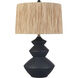 Lombard 27 inch 9 watt Black Glazed Table Lamp Portable Light