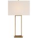 Stambaugh 26.5 inch 150 watt Antique Brass and Clear Crystal Table Lamp Portable Light