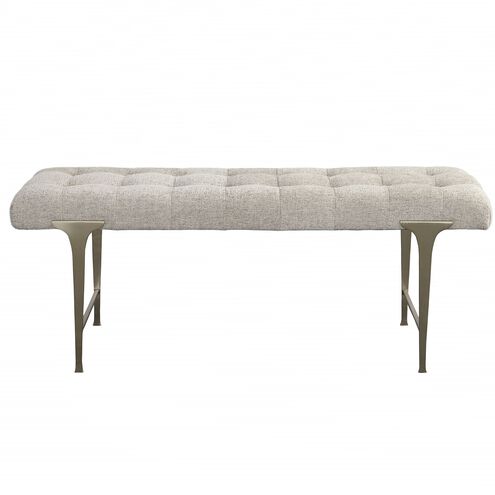 Imperial Light Gray and Satin Champagne Bench