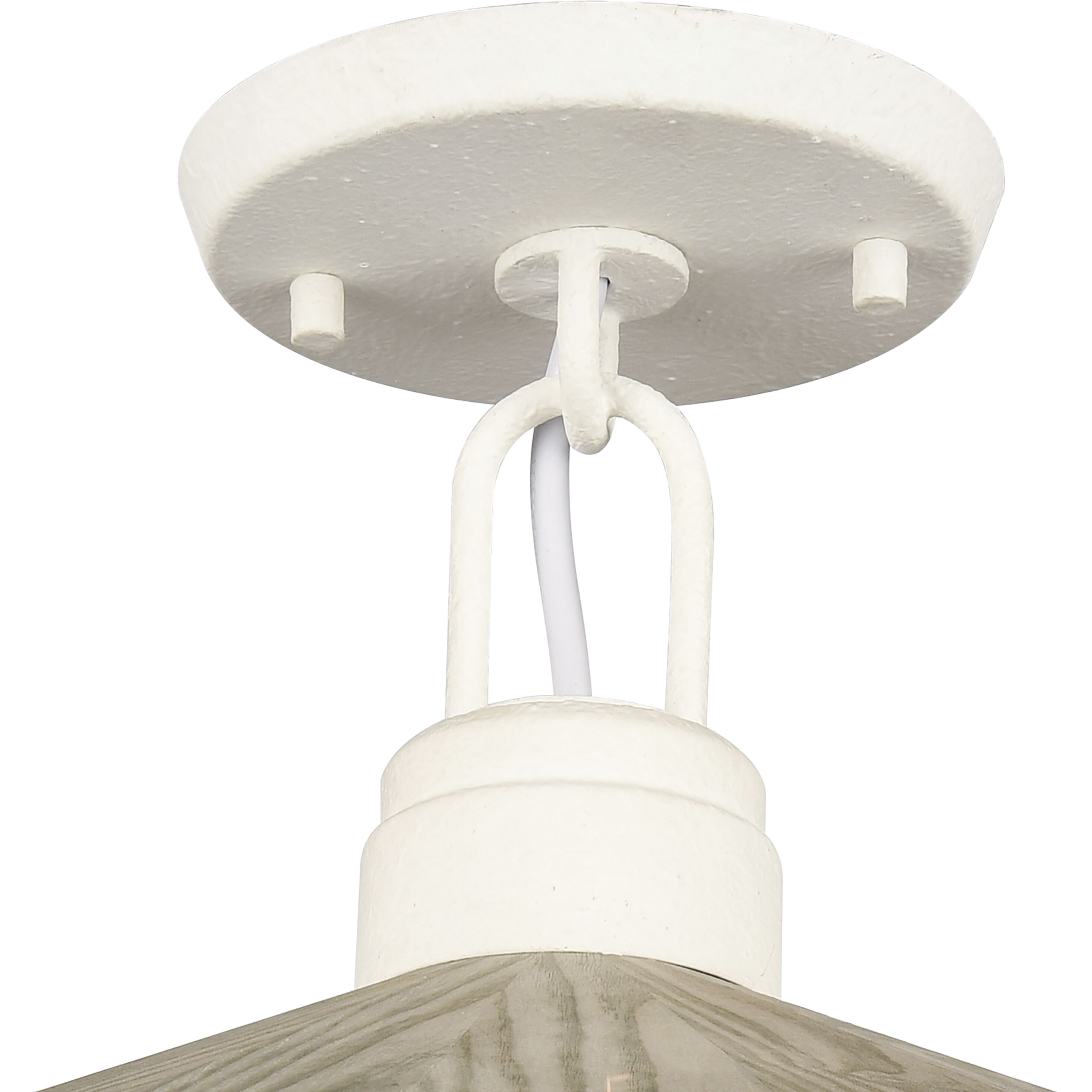 Cape May 1 Light 14 inch White Coral Semi Flush Mount Ceiling Light