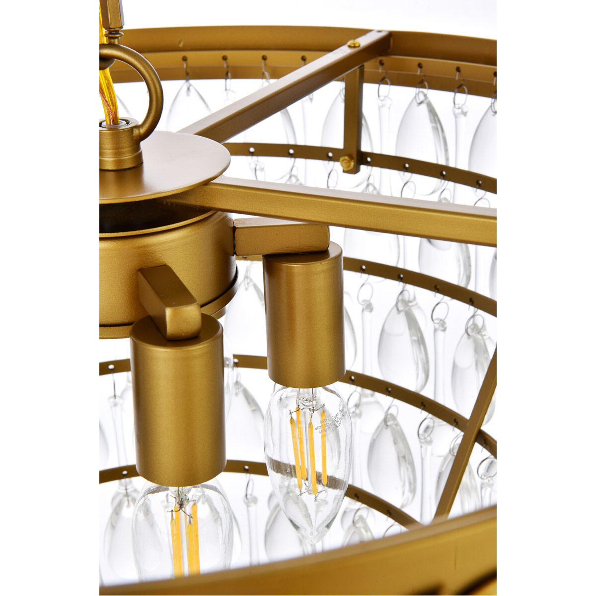 Nordic 5 Light 19 inch Brass Pendant Ceiling Light