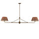 Dunbridge 2 Light 12 inch Antique Bronze Linear Pendant Ceiling Light