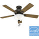 Swanson 44 inch New Bronze with American Walnut/Greyed Walnut Blades Ceiling Fan