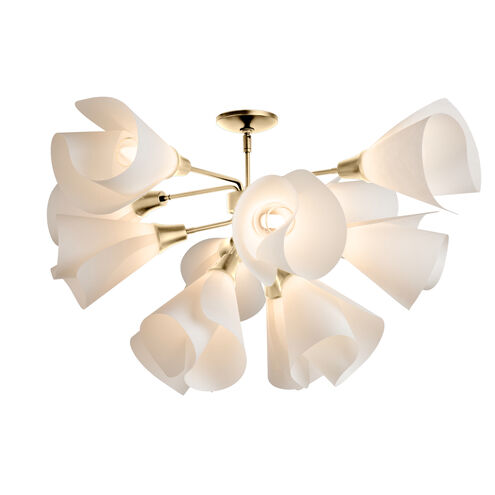 Mobius 12 Light 38.1 inch Modern Brass Semi-Flush Ceiling Light