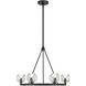 Aragon 6 Light 24 inch Matte Black Chandelier Ceiling Light